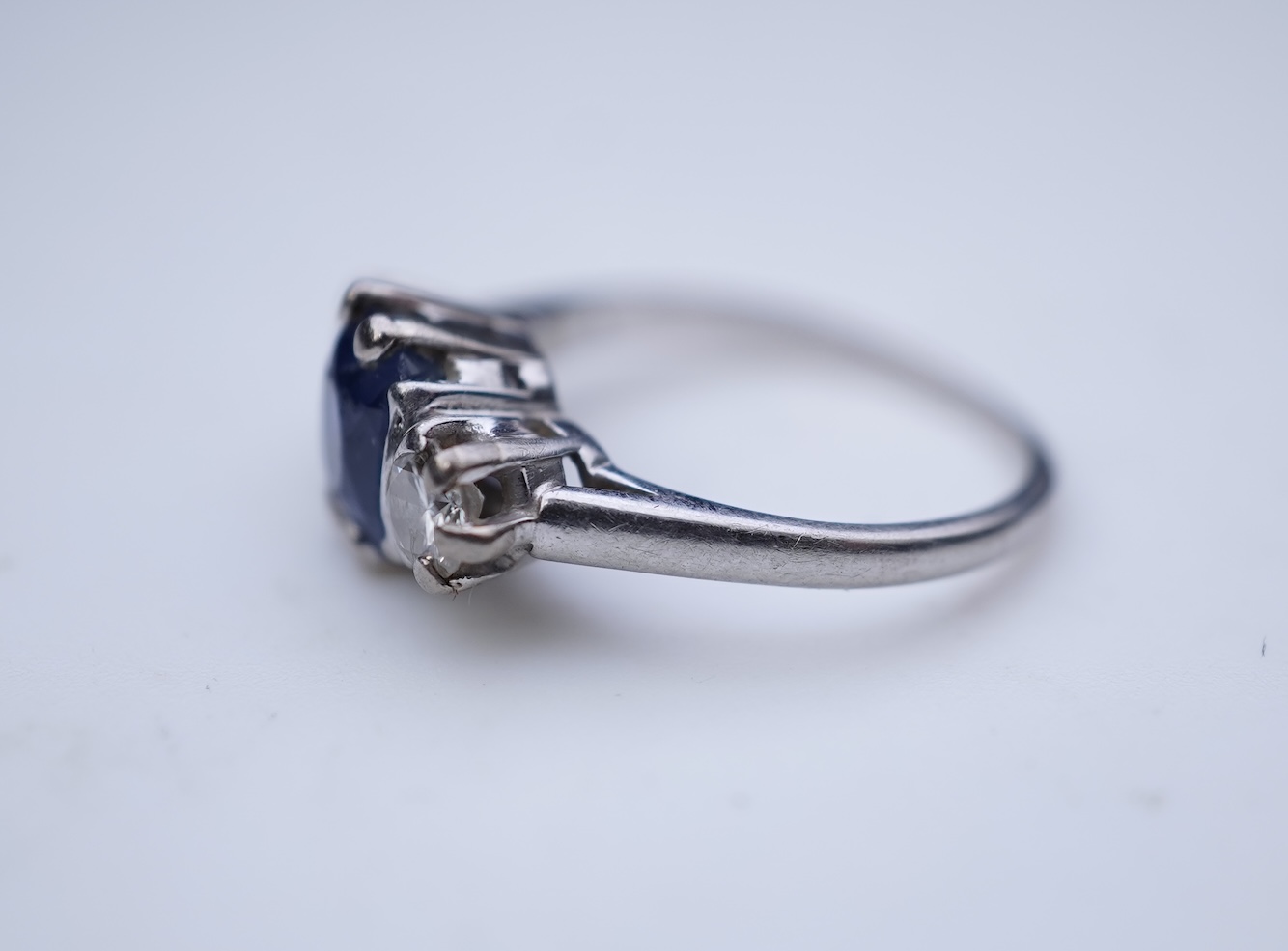 A sapphire and diamond ring
